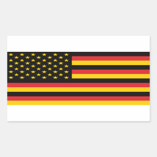 Germany German USA American United States US Flag Sticker