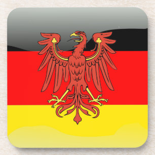 Germany glossy flag coaster