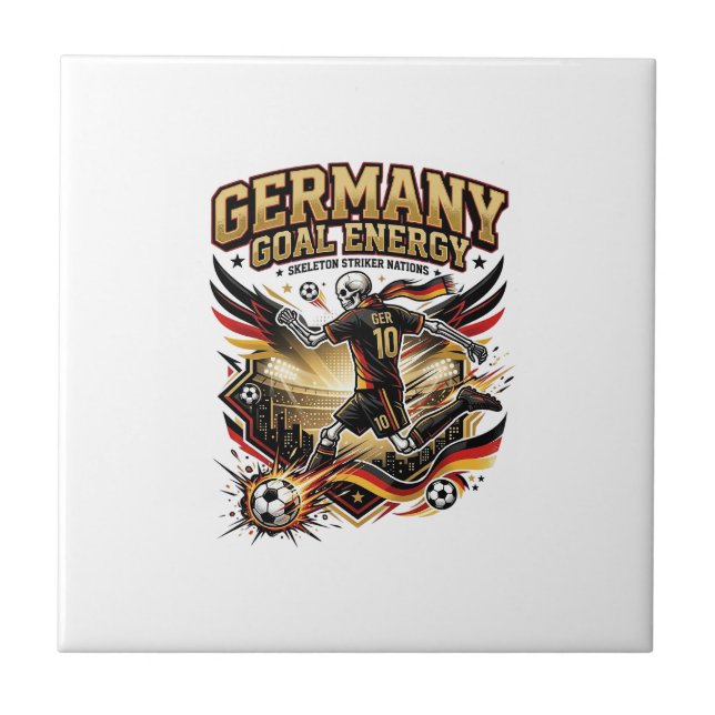 Germany Goal Energy Skeleton Striker Nations Bold  Tile (Front)