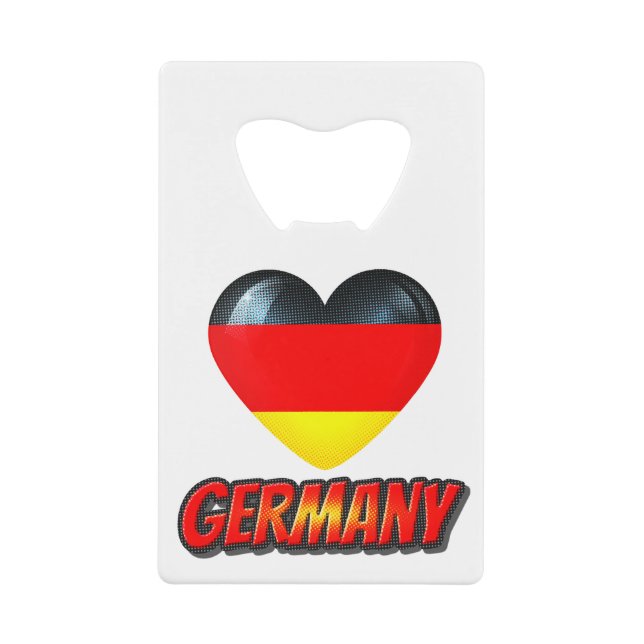 Germany Heart Credit Card Bottle Opener (Front)