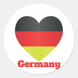 Germany Heart Flag Classic Round Sticker