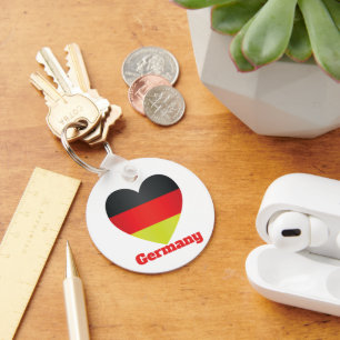Germany Heart Flag  Keychain
