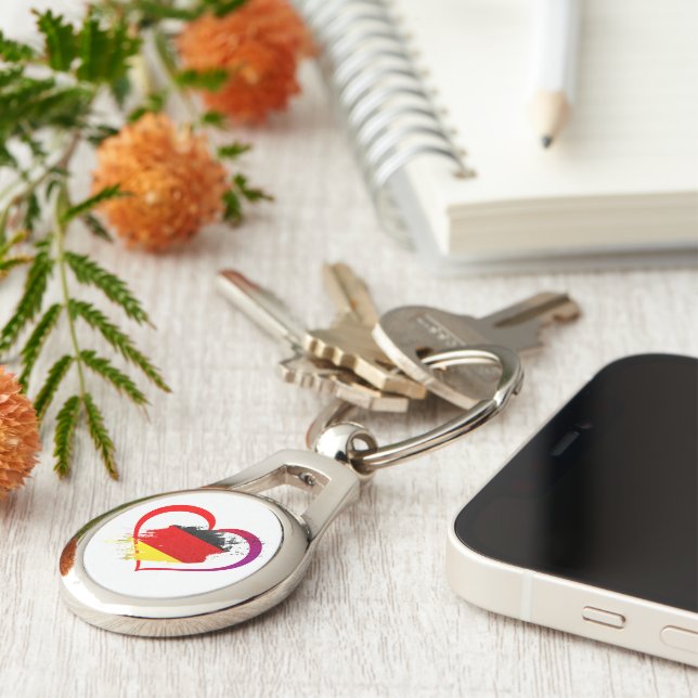 Germany heart keychain (Side)