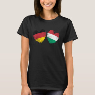 Germany Hungary Heart German Flag Hungarian Flag H T-Shirt
