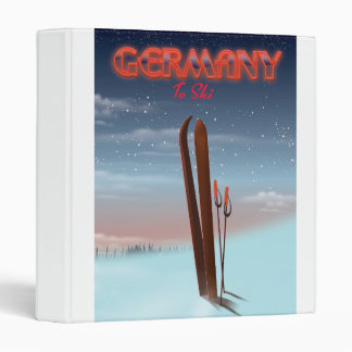 Germany Ice Ski travel poster Binder