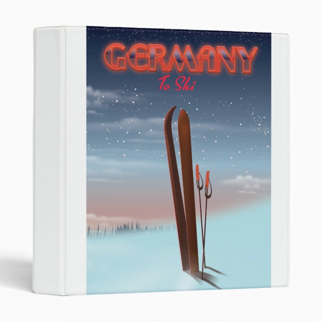 Germany Ice Ski travel poster Binder (Front/Spine)
