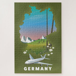 Germany Illustrated travel poster Jigsaw Puzzle