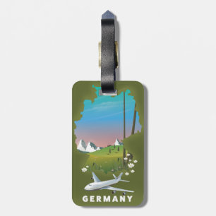 Germany Illustrated travel poster Luggage Tag