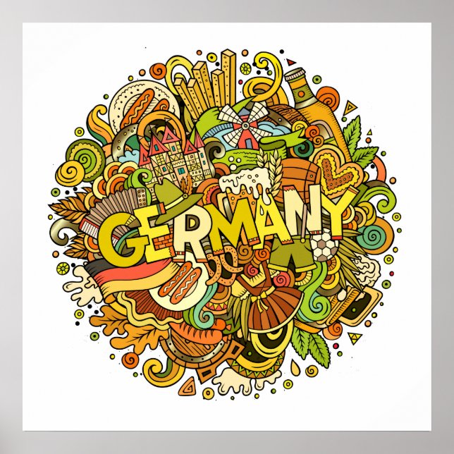 Germany Illustration Art Poster (Front)