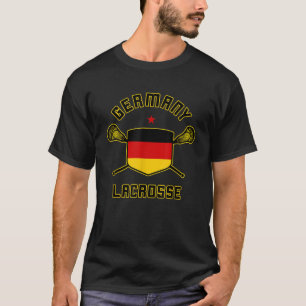 Germany Lacrosse T shirt German Flag Lax Tee