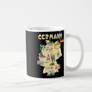 Germany Landmark Map,,famous Landmarks 4 Tank Top Coffee Mug