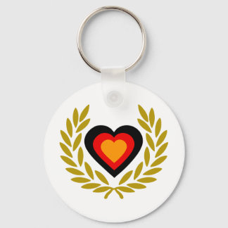 germany-laurel-heart. keychain