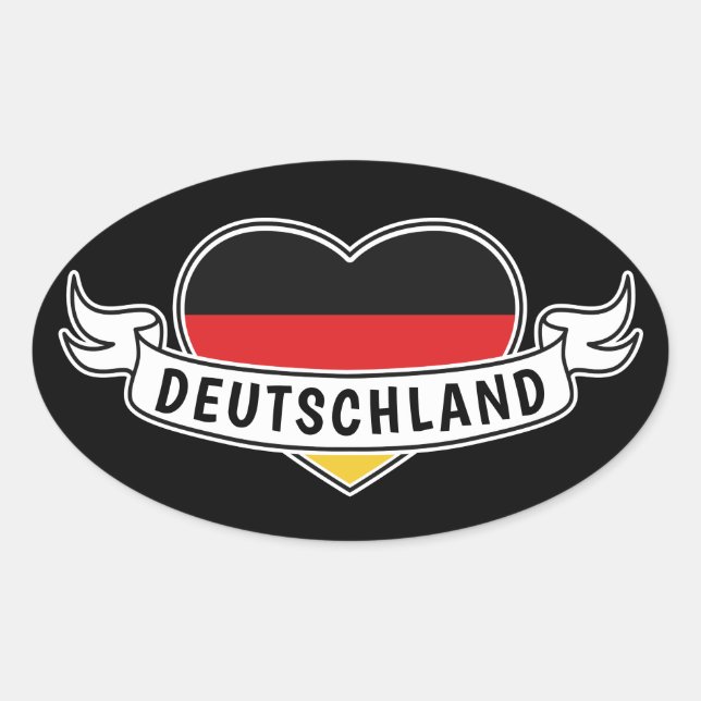 Germany Love custom text stickers (Front)