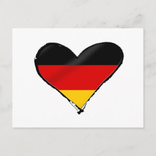 Germany love heart - My big German heart Postcard