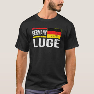 Germany Luge Flag Sled Sledge Racing Extreme Winte T-Shirt