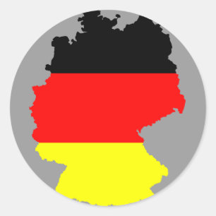 Germany map and flag - sticker