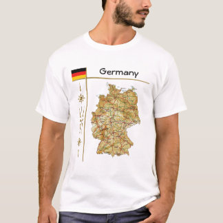 Germany Map + Flag + Title T-Shirt