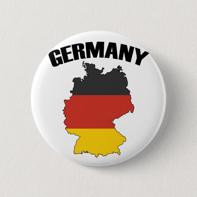 Germany Map - German Flag - Deutschland Travel 2 Inch Round Button (Front)