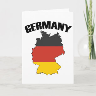 Germany Map - German Flag - Deutschland Travel Card