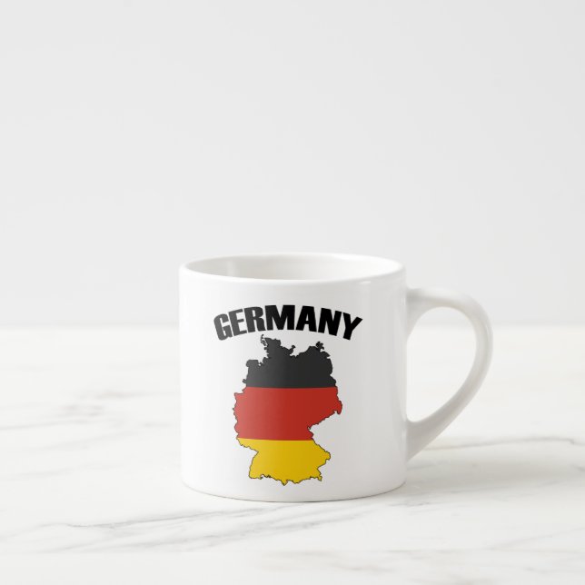 Germany Map - German Flag - Deutschland Travel Espresso Cup (Right)