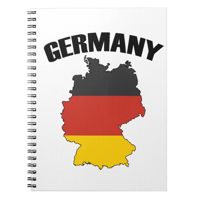 Germany Map - German Flag - Deutschland Travel Notebook (Front)