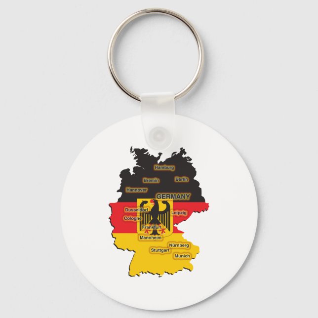 Germany Map Keychain (Front)