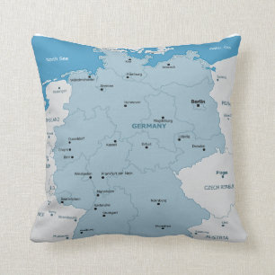Germany Map Pillow