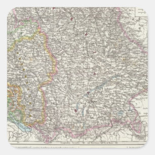 Germany Map Square Sticker