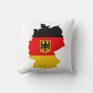 Germany map throw pillow