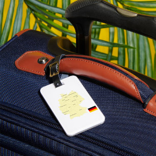 Germany Map with States and Capitals Luggage Tag