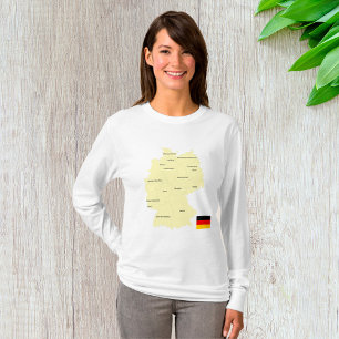 Germany Map with States and Capitals T-Shirt