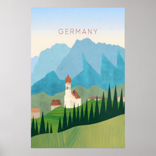 Germany Minimal Travel Poster