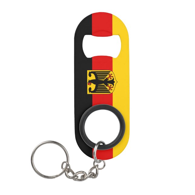 Germany National Flag Patriotic Keychain Bottle Opener (Front)