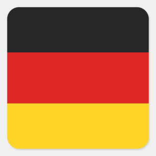 Germany National World Flag Square Sticker