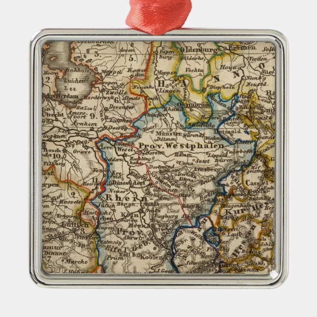 Germany, Netherlands, and Belgium Metal Ornament (Front)
