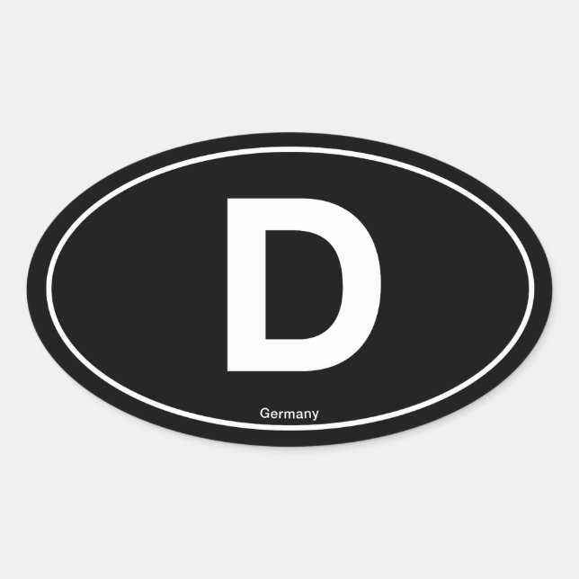 Germany Oval Sticker (Front)