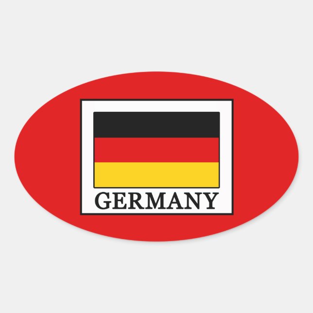 Germany Oval Sticker (Front)