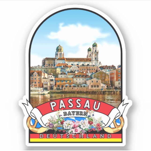 Germany Passau Vintage souvenir (Front)