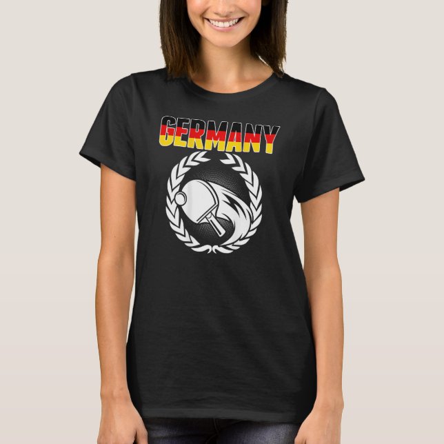 Germany Ping Pong   Proud German Table Tennis Supp T-Shirt (Front)