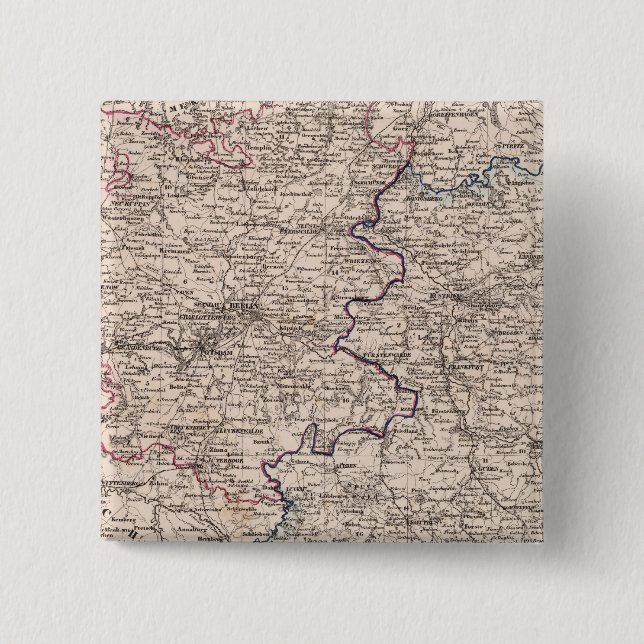 Germany, Poland 2 Inch Square Button (Front)