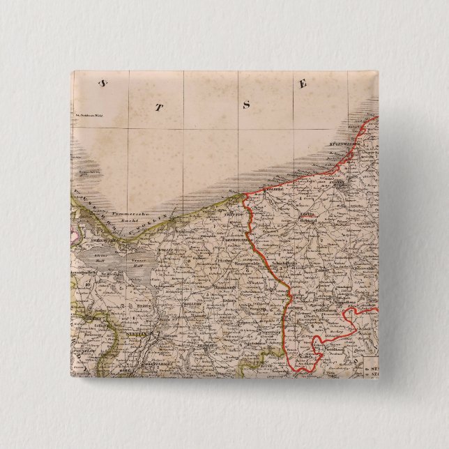 Germany, Poland 2 Inch Square Button (Front)