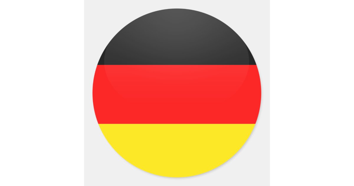Germany quality Flag Circle Round Sticker Zazzle