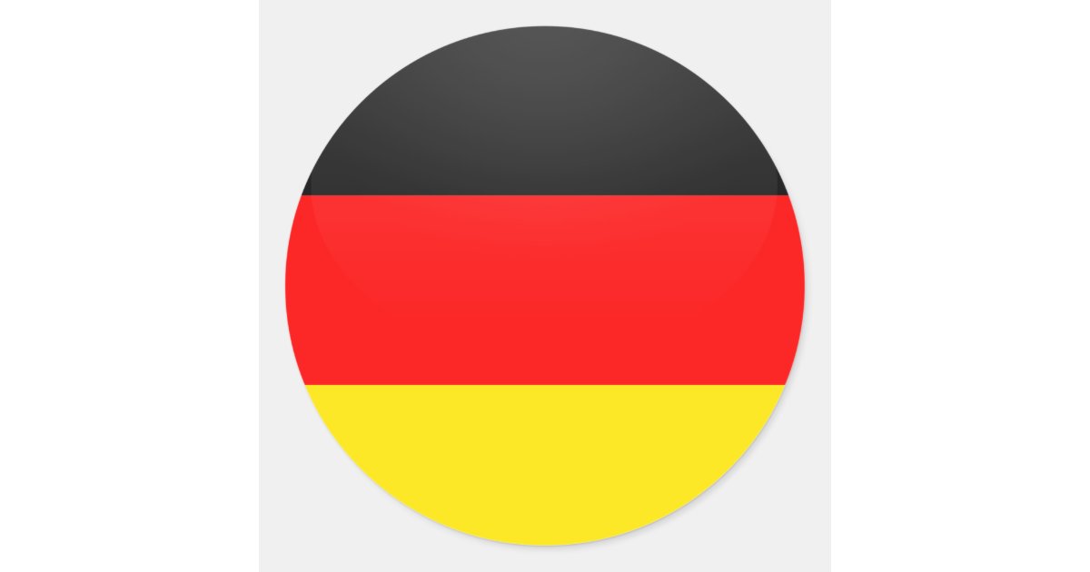 Germany quality Flag Circle Round Sticker Zazzle