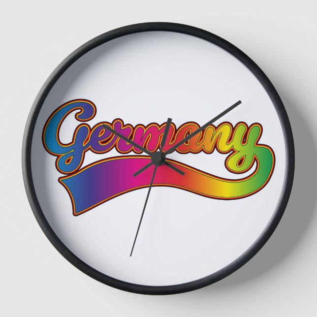 Germany Rainbow logo Clock (Front)