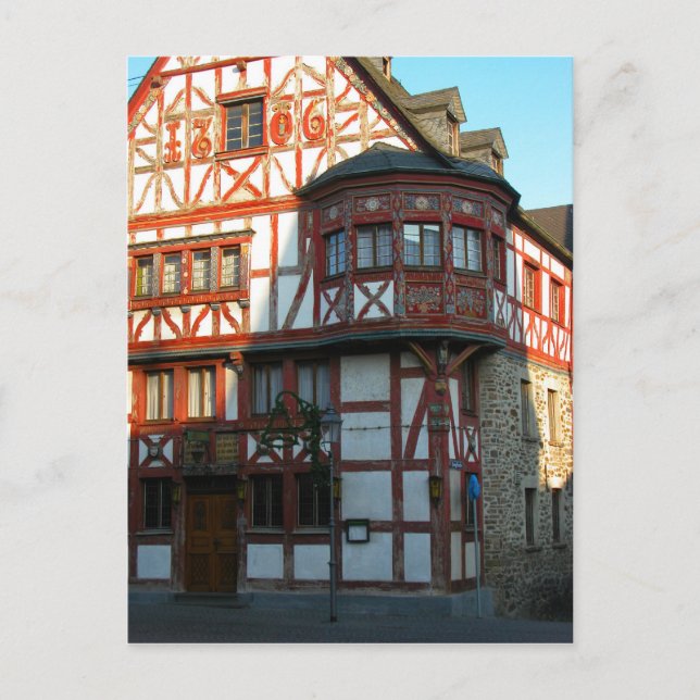 Germany, Rhineland, Rhens, halftimbered houses 8 Postcard (Front)