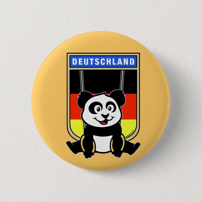 Germany Rings Panda 2 Inch Round Button (Front)