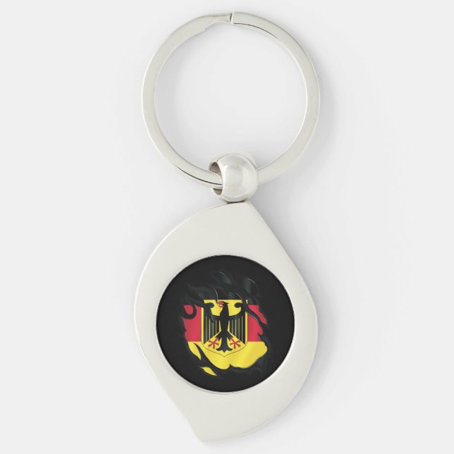 Germany Ripped Flag Keychain (Front)