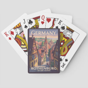 Germany Rothenburg ob der Tauber Illustration Art Playing Cards
