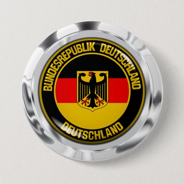 Germany Round Emblem 3 Inch Round Button (Front)
