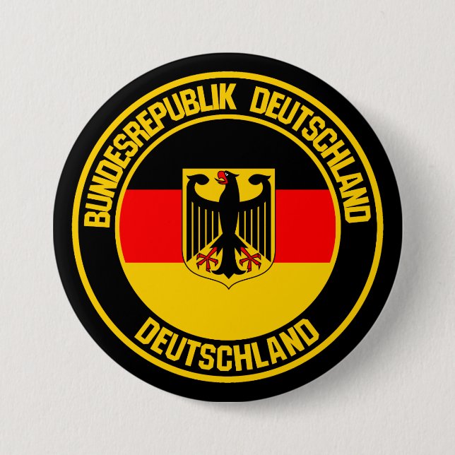 Germany Round Emblem 3 Inch Round Button (Front)